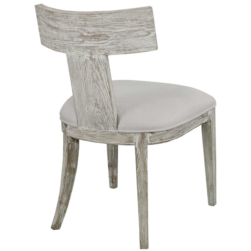Uttermost Idris Armless Chair Natural, Whitewash