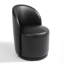 Chaise de salle à manger pivotante en polyuréthane sans accoudoirs-111969096
