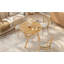 Table basse ronde 2-en-1 avec hauteur réglable, bois massif, design polyvalent et peu encombrant pour une vie moderne