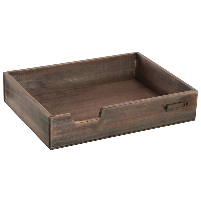 Chasewych Distressed Solid Wood Paper Organizer