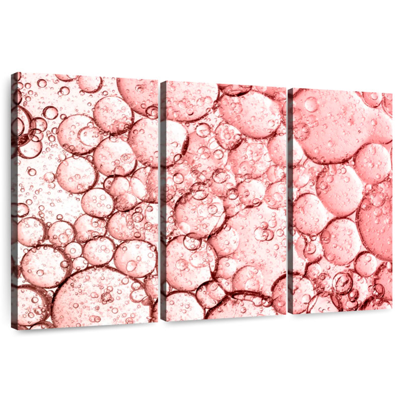 Abstrait de bulles roses Kerner, H 24 po x l 38 po