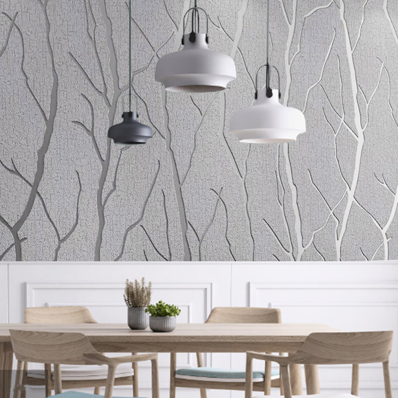 Modern Grey 3D Non-pasted Thick Wallpaper