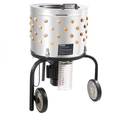 Machine à plumer le poulet, plumeuse avec tambour en acier inoxydable de 20 pouces, équipement de plumage avec 108 doigts souples, collection Simple Debris, plumeuse de volaille haute puissance 500W