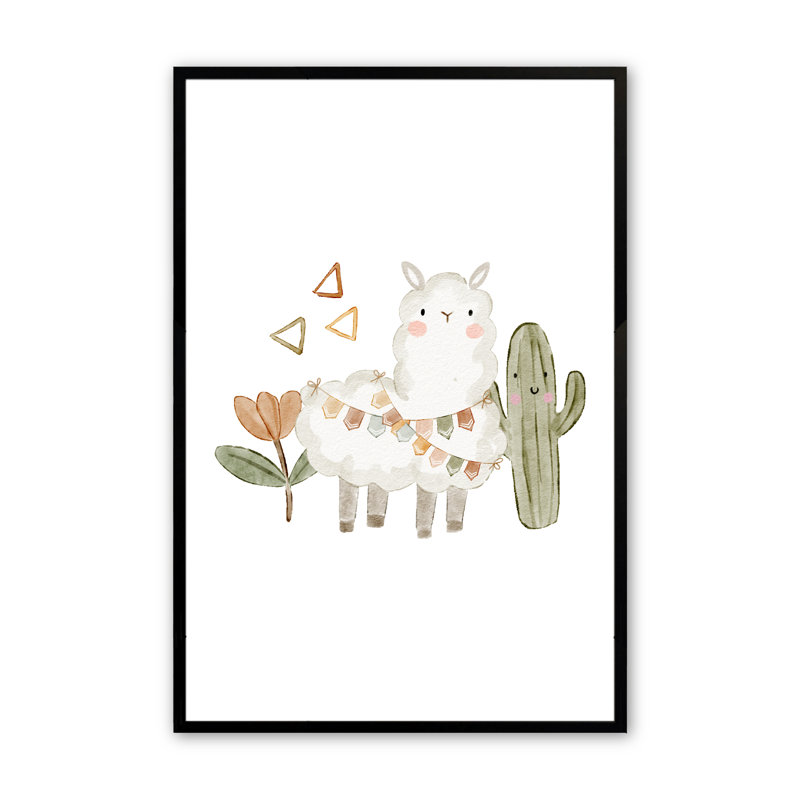 Sarina Lamb in the Desert, art encadré, Noir satiné, H 14 po x l 11 po x P 1,25 po
