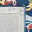 Tapis ivoire / bleu marine en laine / coton touffeté à la main Ozella-1116538245