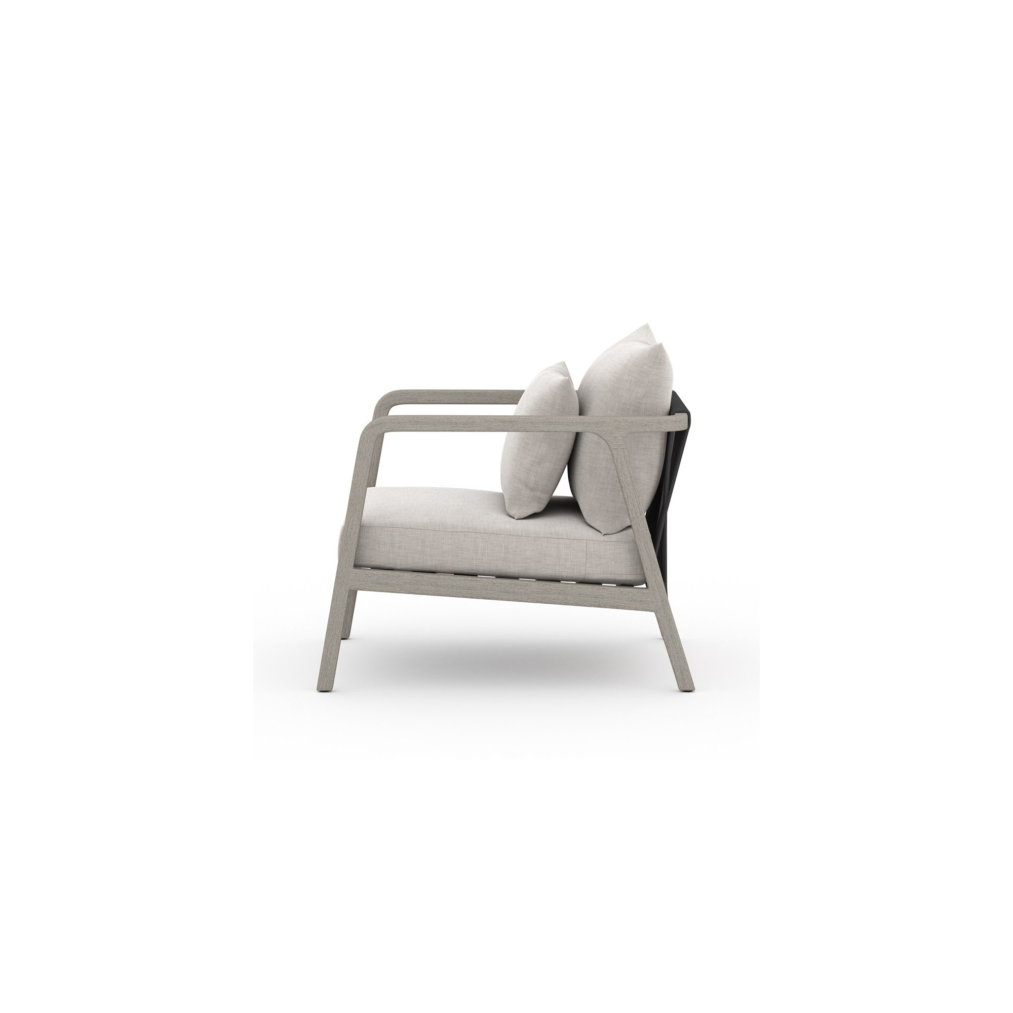 Layne Teak Outdoor Lounge Chair, Gray, Stone Gray