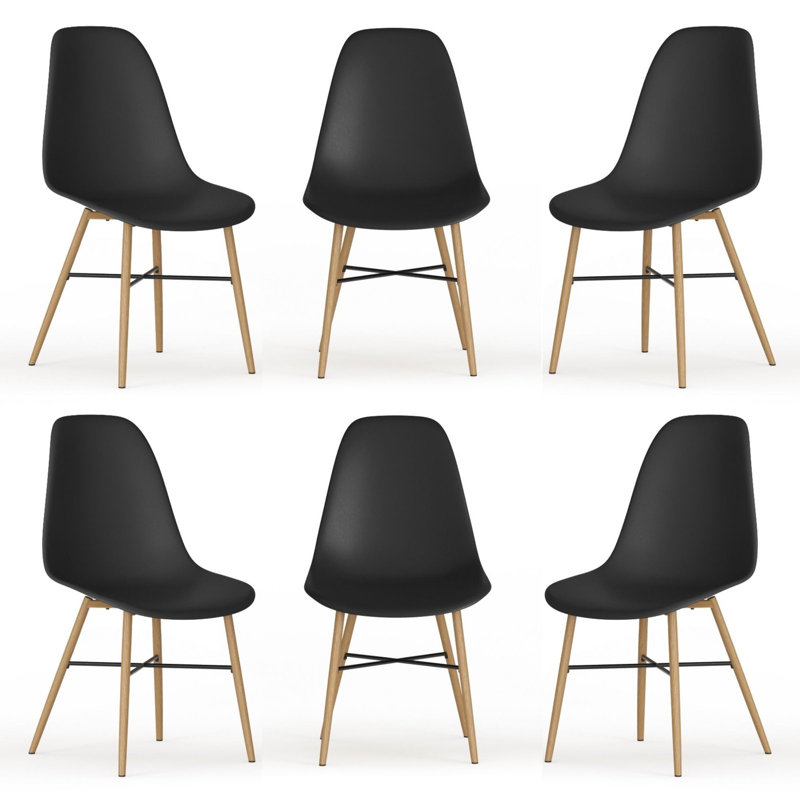 46cm H Side Chair, 4, Black
