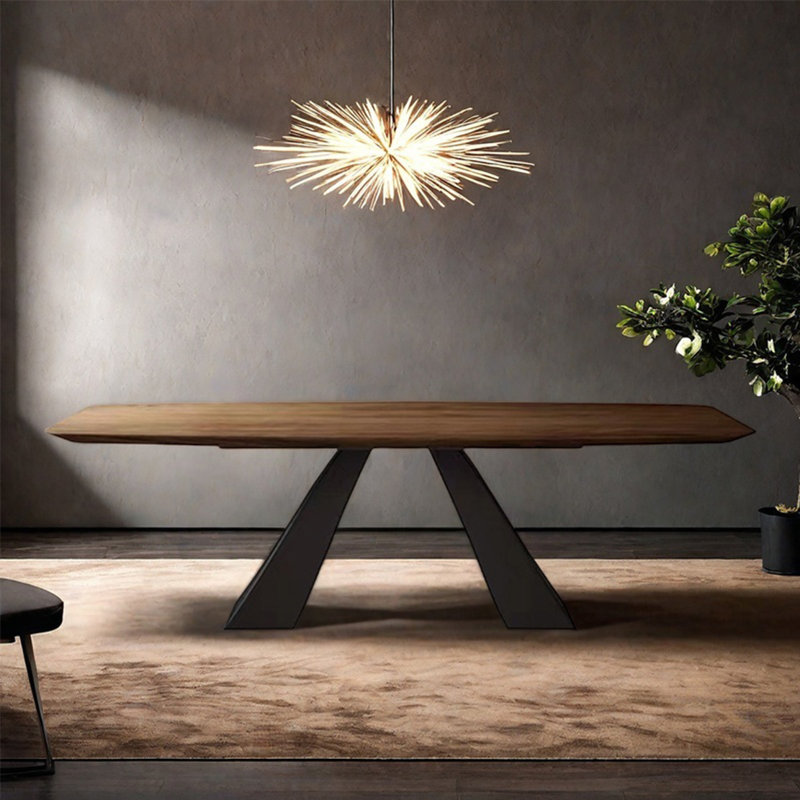 Simple dining table in solid wood, 29.52"H x 94.48"L x 35.43"W