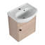 Petit meuble-lavabo de 18 po avec lavabo en céramique, montage mural (KD-PACKING)