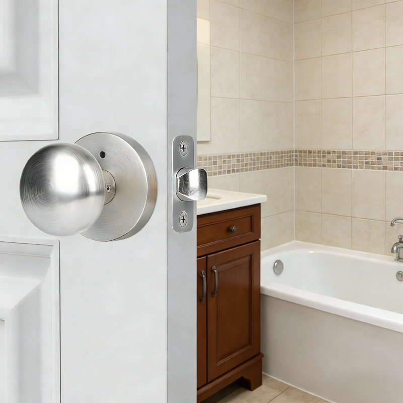 Coolnews Privacy Metal Door Knobs, Satin Nickel