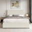 PLATE-FORME PLEINE GRANDE LIT DE RANGEMENT EN LIN BEIGE-126672276