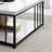 Modern Coffee Table with Metal Legs, Black & White Design, 35.4 x 35.4 x 15.7 inches | 100% Melamine Coated Particle Board, Top Thickness: 1.4 inches, Bottom Thickness: 0.7 inches | Stylish & Durable for Any Living Space