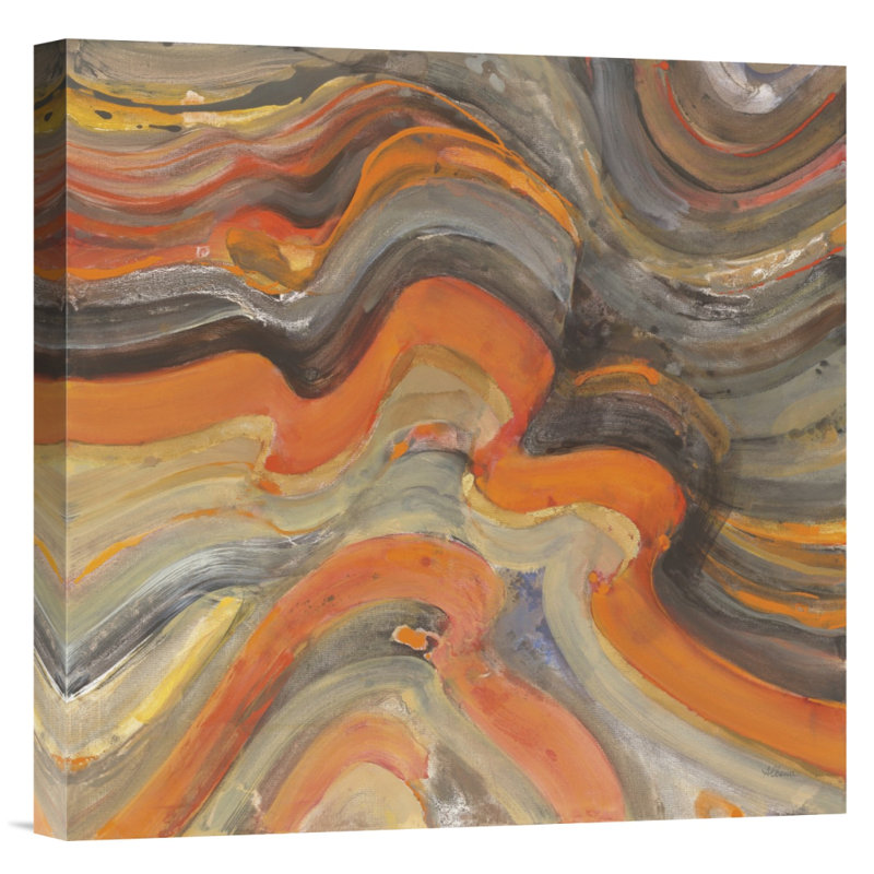 " Floating Lava " by Albena Hristova, 18" H x 18" W, Wrapped Canvas, No Matte