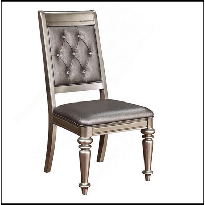 Ensemble de 2 chaises d'appoint à dossier ouvert en métal et platine