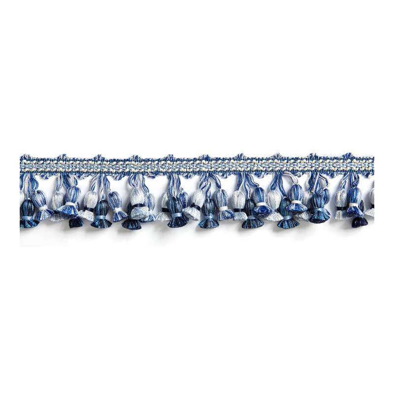 Botanica Newport Tassel Fringe Fabric, Porcelain