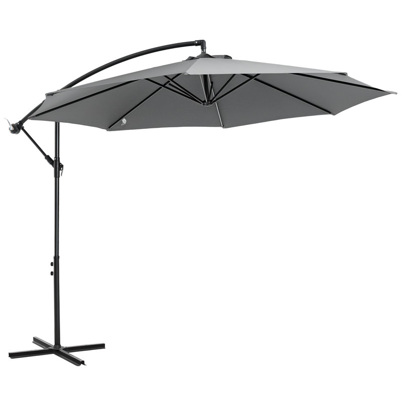 Parasol suspendu en porte-à-faux avec base 9,7 pi