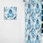 Ikat Breeze I bleu et blanc - Rideau Ikat - Rideau obscurcissant Ikat - 1 panneaux-107611795