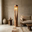 Lampes sur pied en bois massif brun