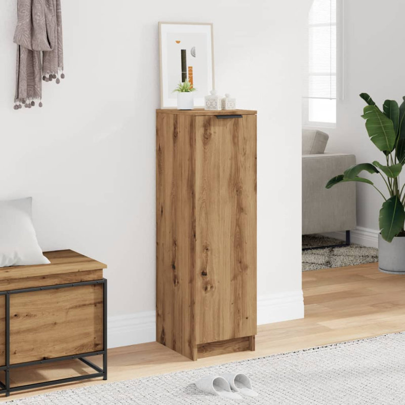 4 Pair Shoe Storage Cabinet, Artisan Oak