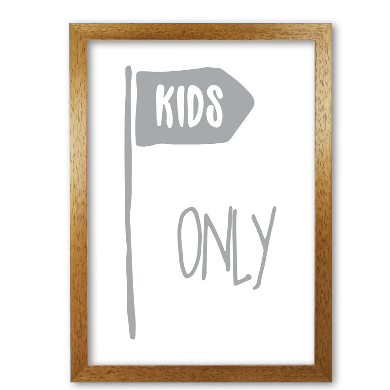 Kids Only - Print, Honey Oak Frame, 42 cm H x 30 cm W x 5 cm D