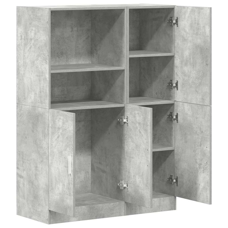 1 131.5cm Kitchen Pantry, Concrete grey