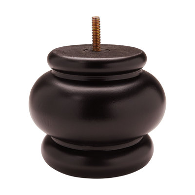 Pied de chignon rond en bois massif 4 po x 5 po 1 pièce