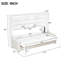 Lit armoire beige avec rangement pliant, éclairage encastré et éclairage à DEL, convient aux espaces de vie restreints