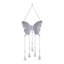 Carillon décoratif en forme de cloche suspendue pour l'extérieur et le jardin - Carillons décoratifs de jardin pour la maison et le patio - 26 po, argent
