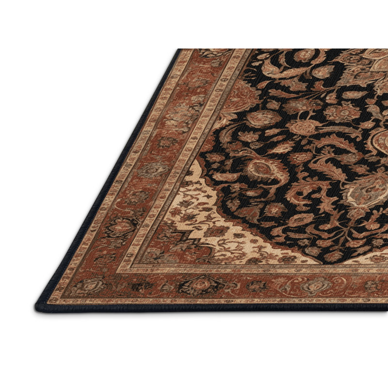 Tapis brun lavable à la machine, Rectangle 2 pi x 3 pi