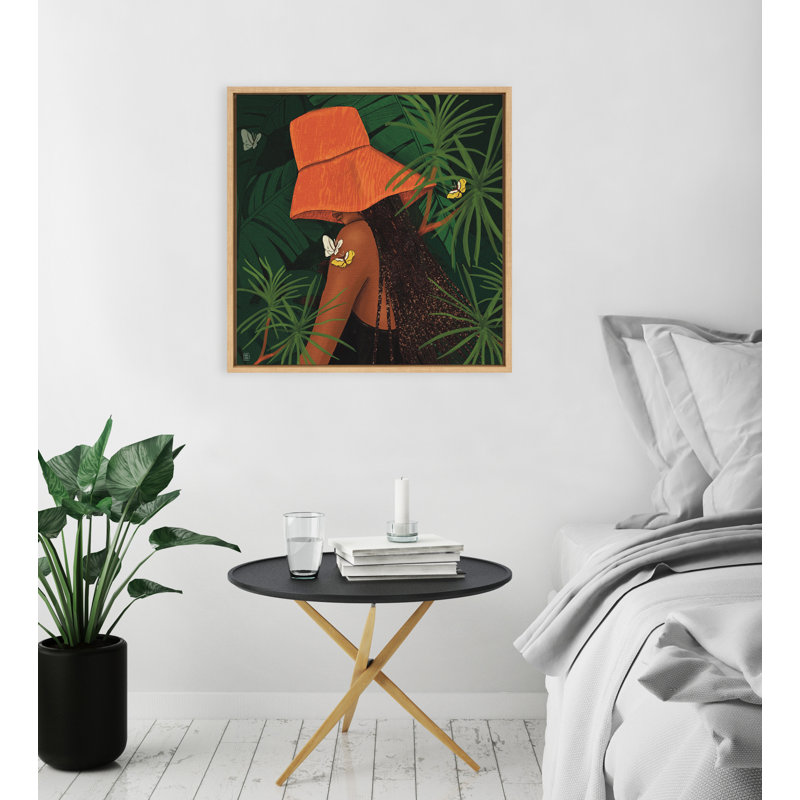 «Tell Me About Hope» par Mary Joak, reproduction d'art sur toile encadrée, Encadré naturel