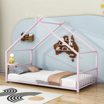 Scheinman Twin Metal House-Shaped Platform Bed by Harper Orchard