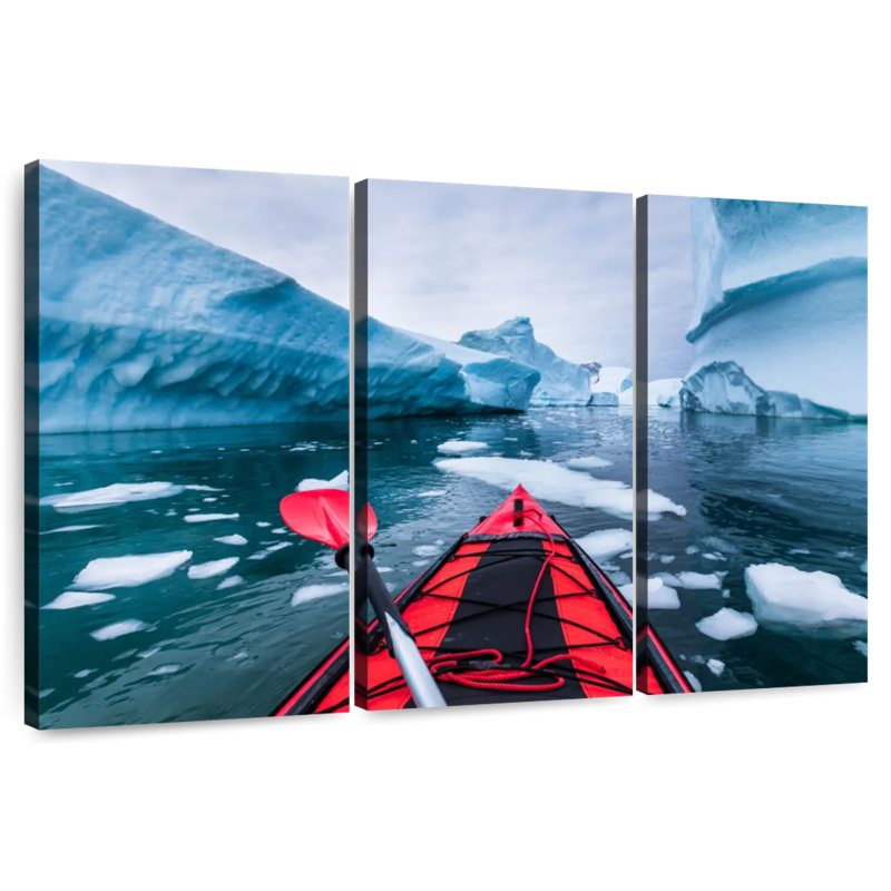Kayak rouge Sireci en Antarctique, H 24 po x l 38 po