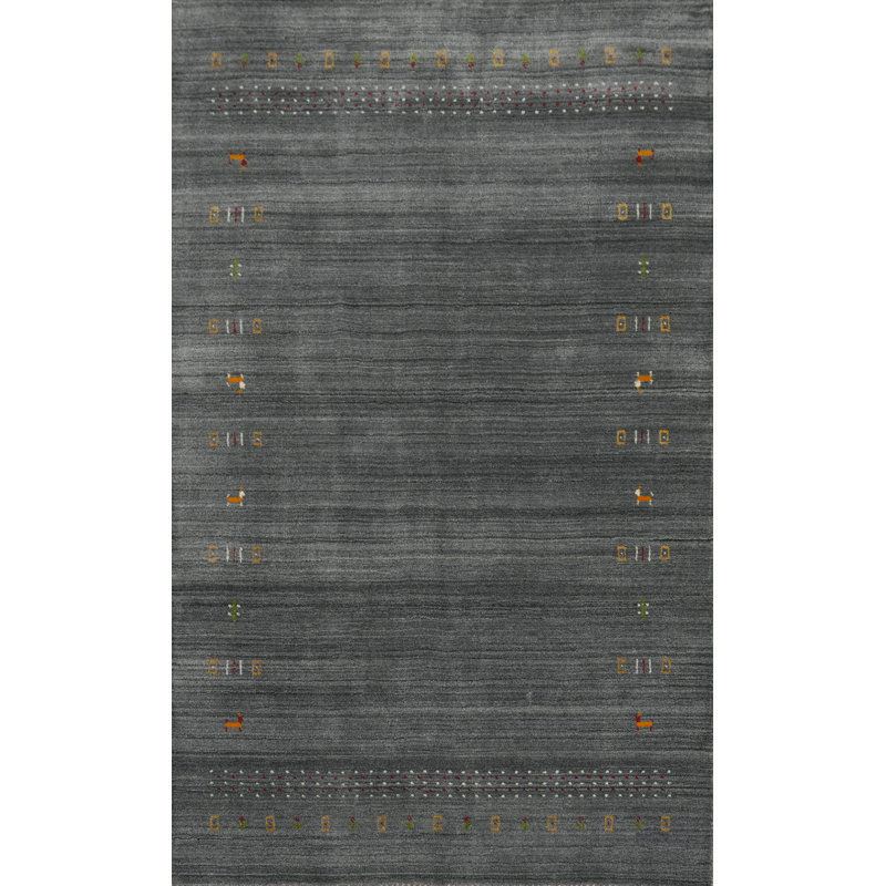 Gray Tribal  Area Oriental Rug 5x8