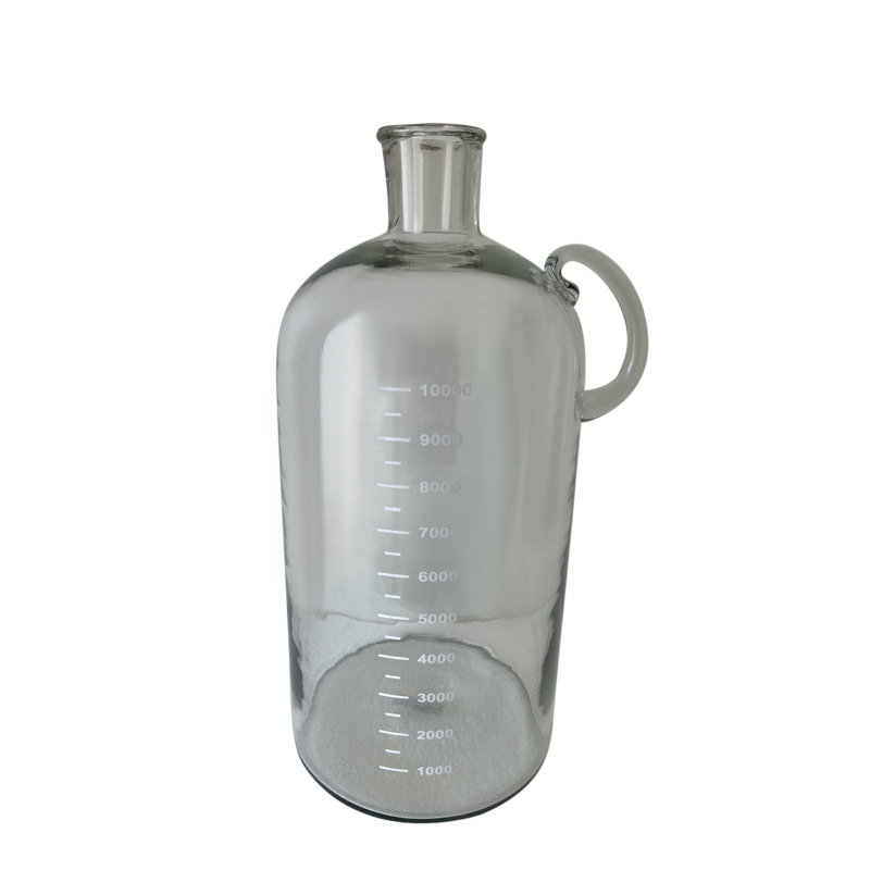 Glass Decorative Bottle/Vase, 18" H x 8" W x 8" D