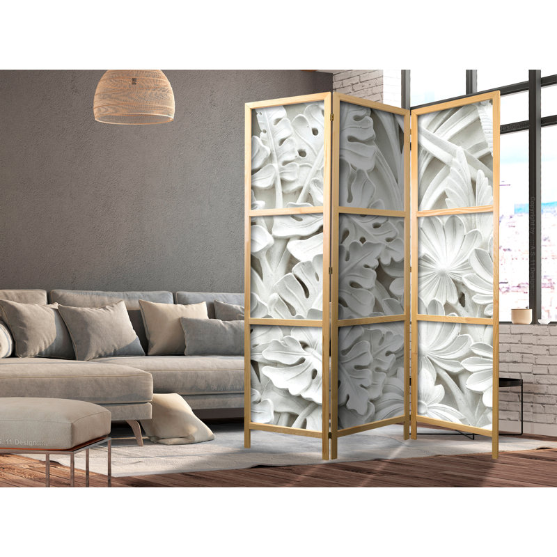 135cm W x 171cm H 3 - Panel Solid Wood Folding Room Divider