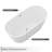 67" x 31.5" Freestanding Soaking Acrylic Bathtub with Drain and Overflow