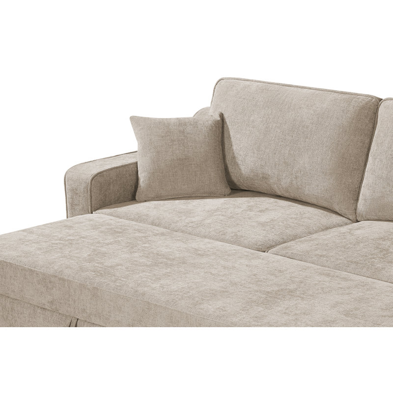Sofabed Howington, Beige Chenille