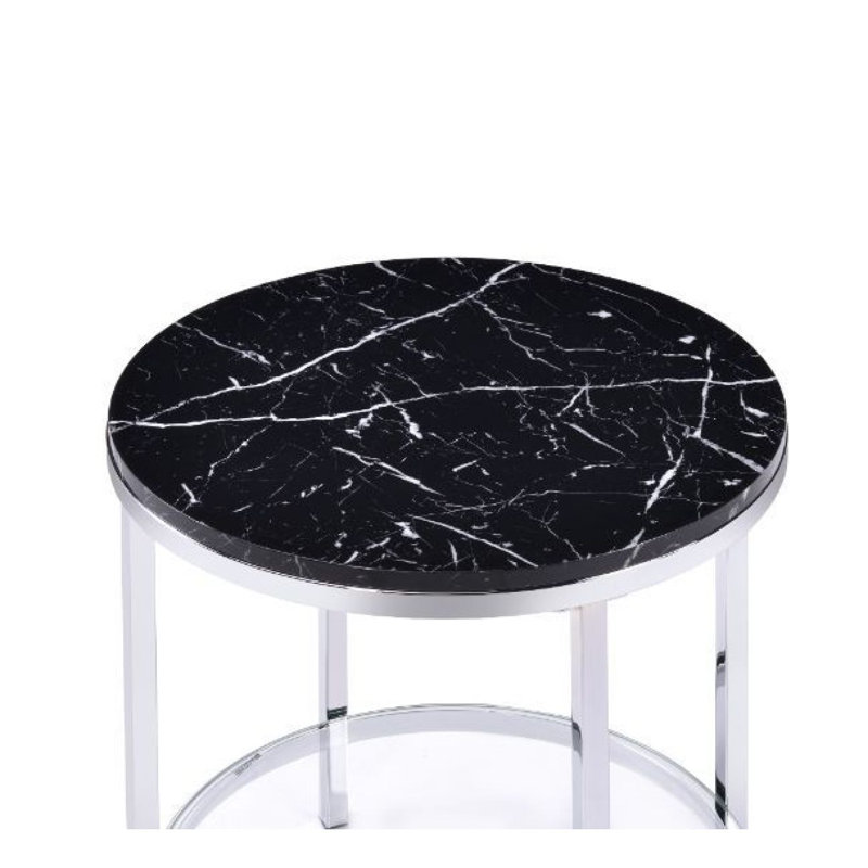 Table de bout avec plateau en verre
