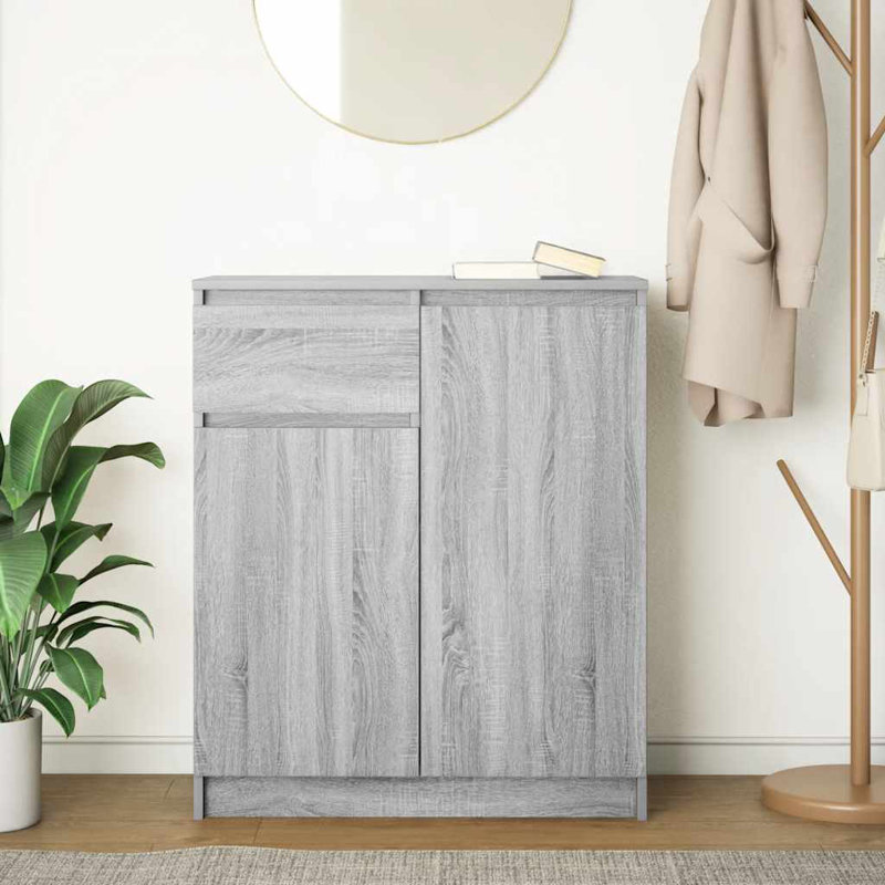 Sideboard With Drawer 71X35x84 Cm Engineered Wood, Grey Sonoma
