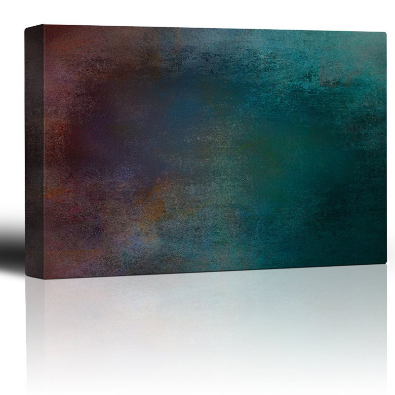 Fond aquarelle dégradé rouge et bleu, H 32 po x l 48 po x P 1,5 po