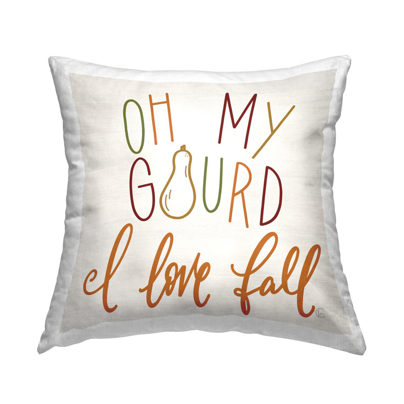 Coussin décoratif Oh My Gourd Autumn Calligraphy