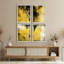 "Abstrait, art texturé jaune et noir", 4 pièces-101520152-101520157