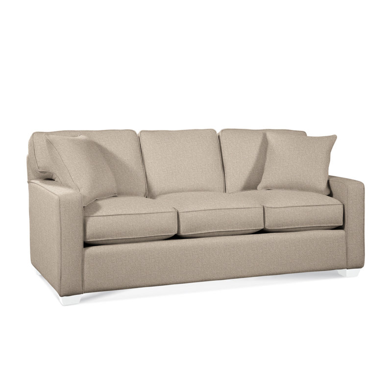 Ellora Upholstered 81'' Sofa, Innerspring Mattress, Frost White, Basic Grey; 0317-83