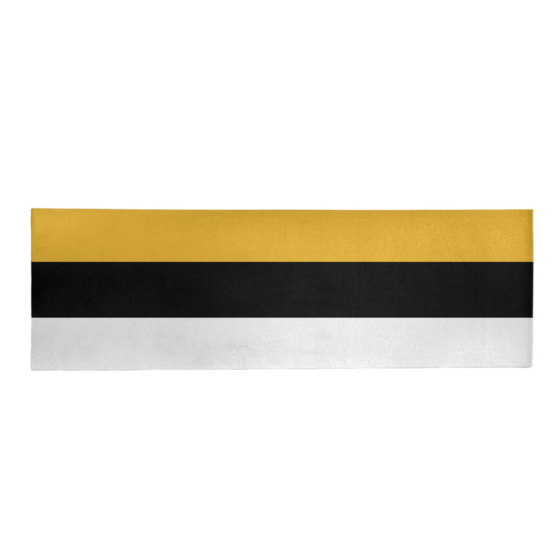 Tapis noir/jaune, Tapis de couloir 2 pi 6 po x 8 pi