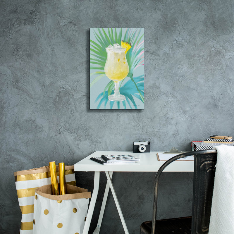 «Tropical Cocktail 1» par Danhui Nai, art mural sur toile, H 18 po x l 12 po