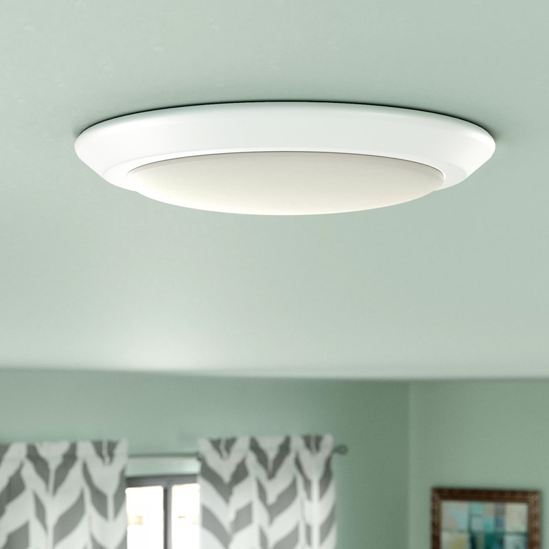 Diem 1-Light LED Flush Mount, 1.25" H x 7.75" W x 7.75" D, Brushed Nickel