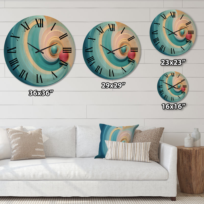 Horloge murale en bois massif Andreaus, Moyenne