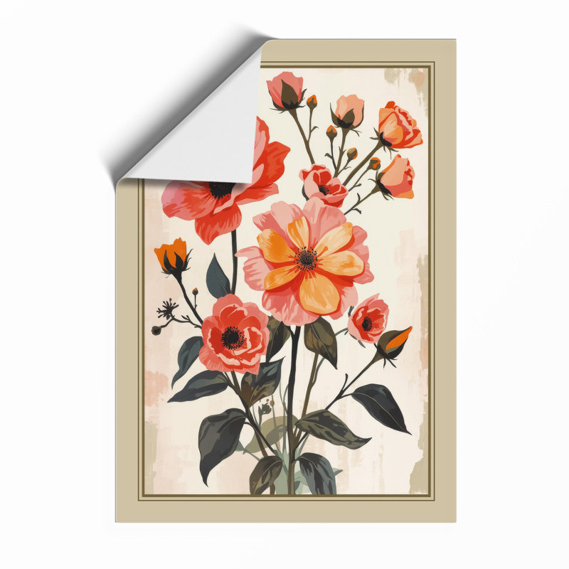 Rose Study Botanical - Framed Print, Unframed, A1 - 84.1 x 59.4 cm