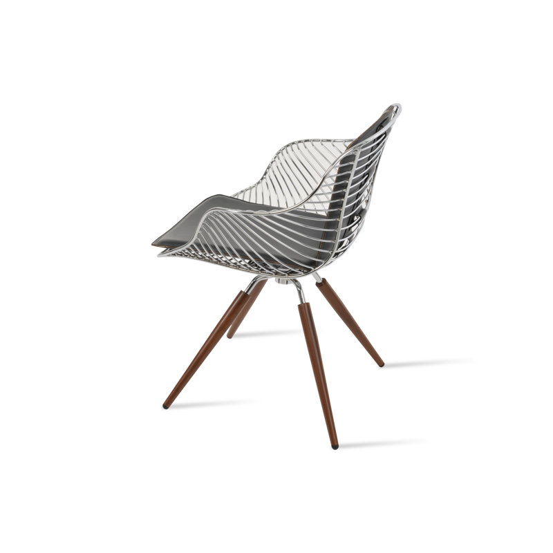 Fauteuil Zebra, Similicuir gris