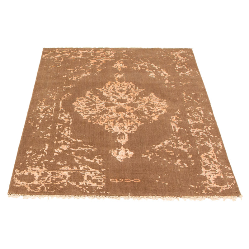 Tapis oriental brun noué à la main Massie
